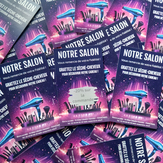 Le carte gratta e vinci incentrate sul benessere possono essere utilizzate da saloni di bellezza, spa, centri fitness, studi di medicina alternativa, terapisti e centri benessere. Possono essere utilizzate per promuovere offerte speciali, sconti e servizi gratuiti o per aumentare l'interazione dei clienti invitandoli a grattare e vincere prodotti o sessioni. Aggiungono un tocco di divertimento e sorpresa alla promozione dei servizi di benessere e aiutano a fidelizzare la clientela. Le carte gratta e vinci incentrate sul benessere possono essere utilizzate da saloni di bellezza, spa, centri fitness, studi di medicina alternativa, terapisti e centri benessere. Possono essere utilizzate per promuovere offerte speciali, sconti e servizi gratuiti o per aumentare l'interazione dei clienti invitandoli a grattare e vincere prodotti o sessioni. Aggiungono un tocco di divertimento e sorpresa alla promozione dei servizi di benessere e aiutano a fidelizzare la clientela.